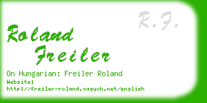 roland freiler business card
